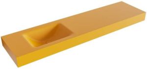 Mondiaz CLOUD Ocher vrijhangende wastafel 180cm links rand 12cm XM49573Ocher