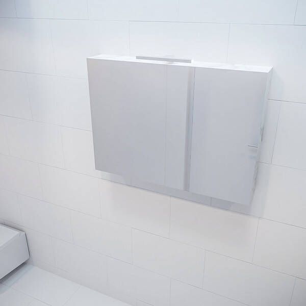 Mondiaz Spiegelkast Vico Cube | 100x70 cm | 2 Deuren | Zonder verlichting | Marmerlook