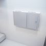Mondiaz Spiegelkast Vico Cube | 120x70 cm | 2 Deuren | Zonder verlichting | Marmerlook - Thumbnail 1