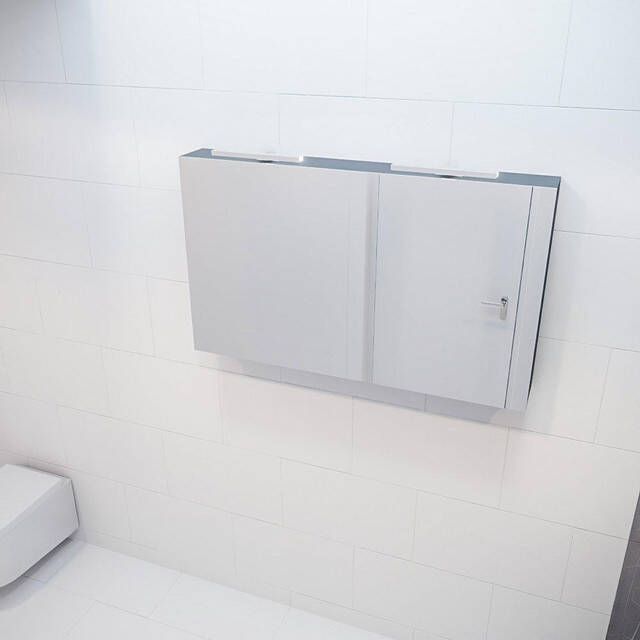 Mondiaz Spiegelkast Vico Cube | 120x70 cm | 2 Deuren | Zonder verlichting | Antraciet