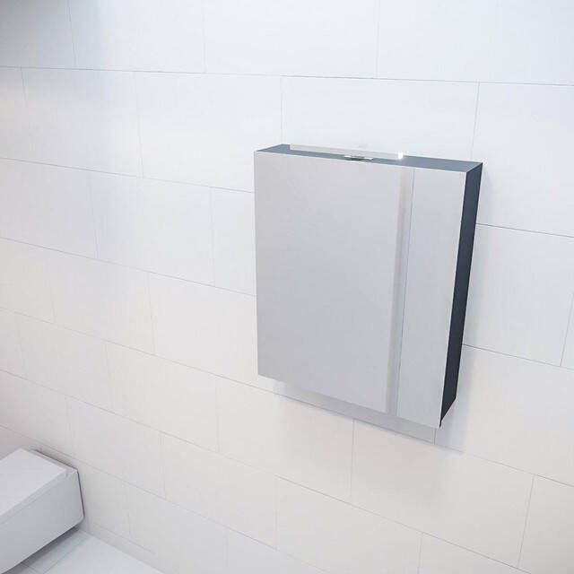 Mondiaz Spiegelkast Vico Cube | 60x70 cm | 1 Deur | Zonder verlichting | Antraciet