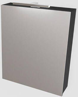 Mondiaz Spiegelkast Vico Cube | 60x70 cm | 1 Deur | Zonder verlichting | Zwart