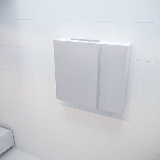 Mondiaz Spiegelkast Vico Cube | 80x70 cm | 1 Deur | Zonder verlichting | Wit mat