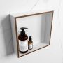 Mondiaz Easy nis 29.5x29.5x8cm voor Inbouw opbouw 1 open vak Solid surface Talc Rust M80011Rust Talc - Thumbnail 2