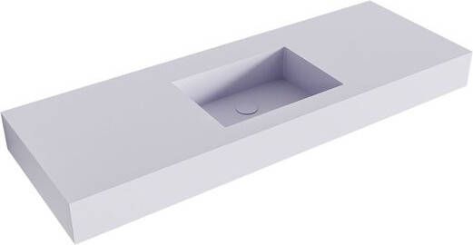 Mondiaz EDGE Cale vrijhangende wastafel 130cm midden rand 12cm XM49370Cale