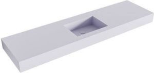 Mondiaz EDGE Cale vrijhangende wastafel 170cm midden rand 12cm XM49386Cale
