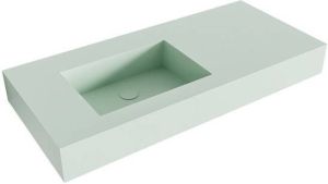 Mondiaz EDGE Greey vrijhangende wastafel 100cm links rand 12cm XM49361Greey