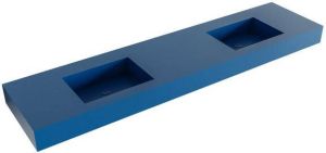 Mondiaz EDGE Jeans vrijhangende solid surface wastafel 190cm dubbel rand 12cm XM49397Jeans