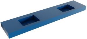 Mondiaz EDGE Jeans vrijhangende solid surface wastafel 210cm dubbel rand 12cm XM49405Jeans