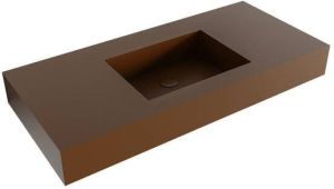 Mondiaz EDGE Rust vrijhangende wastafel 100cm midden rand 12cm XM49360Rust