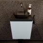 Mondiaz Fowy toiletmeubel 40x50x23cm clay mat 0 kraangaten wasbak: midden 1 deur solid surface met blad MDF kleur wasbak: wit FOWY59003claytalc - Thumbnail 1