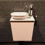 Mondiaz Fowy toiletmeubel 40x50x23cm rosee mat 1 kraangat wasbak: links 1 deur solid surface met blad MDF kleur wasbak: Roze Wit FOWY59001roseerosee - Thumbnail 1