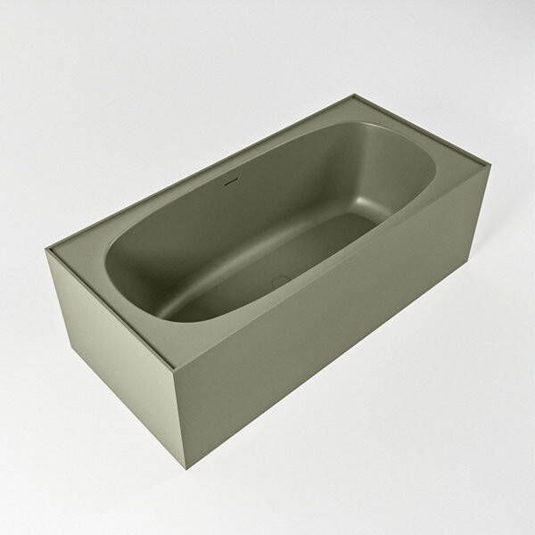 Mondiaz Freeze vrijstaand bad solid surface 180x85cm kleur Army