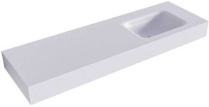 Mondiaz GRUNNE Cale vrijhangende wastafel 130cm rechts rand 12cm XM49502Cale