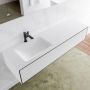 Mondiaz LAGOM Badkamermeubelset 150cm 2 lades Wastafel cloud wasbak links 1 kraangat Solid surface urban M64149UBM1M35217L - Thumbnail 2