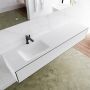 Mondiaz LAGOM Badkamermeubelset 180cm 2 lades Wastafel cloud wasbak links 1 kraangat Solid surface urban M64161UBM1M63021L - Thumbnail 2