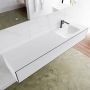 Mondiaz LAGOM Badkamermeubelset 180cm 2 lades Wastafel cloud wasbak rechts 1 kraangat Solid surface urban M64162UBM1M63022R - Thumbnail 2