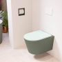 Mondiaz LAVIE wandclosetpack 36x53cm diepspoel rimless Army (groen) softclose quick-release toiletzitting Greey (grijs) LAVIEsetArmGre - Thumbnail 2