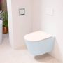 Mondiaz LAVIE wandclosetpack 36x53cm diepspoel rimless clay (blauw) softclose quick-release toiletzitting Rosee (roze) LAVIEsetClaRos - Thumbnail 2
