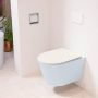 Mondiaz LAVIE wandclosetpack 36x53cm diepspoel rimless clay (blauw) softclose quick-release toiletzitting Linen (offwhite) LAVIEsetClaLin - Thumbnail 2