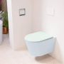 Mondiaz LAVIE wandclosetpack 36x53cm diepspoel rimless clay (blauw) softclose quick-release toiletzitting Greey (grijs) LAVIEsetClaGre - Thumbnail 2