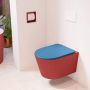 Mondiaz LAVIE wandclosetpack 36x53cm diepspoel rimless Fire (rood) softclose quick-release toiletzitting Jeans (blauw) LAVIEsetFirJea - Thumbnail 2