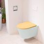 Mondiaz LAVIE wandclosetpack 36x53cm diepspoel rimless Greey (grijs) softclose quick-release toiletzitting Ocher (geel) LAVIEsetGreOch - Thumbnail 2