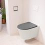 Mondiaz LAVIE wandclosetpack 36x53cm diepspoel rimless Linen (offwhite) softclose quick-release toiletzitting Dark grey (grijs) LAVIEsetLinDgr - Thumbnail 2
