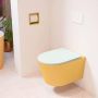 Mondiaz LAVIE wandclosetpack 36x53cm diepspoel rimless Ocher (geel) softclose quick-release toiletzitting Greey (grijs) LAVIEsetOchGre - Thumbnail 2