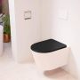 Mondiaz LAVIE wandclosetpack 36x53cm diepspoel rimless Rosee (roze) softclose quick-release toiletzitting Urban (zwart) LAVIEsetRosUrb - Thumbnail 2
