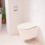 Mondiaz LAVIE wandclosetpack 36x53cm diepspoel rimless Rosee (roze) softclose quick-release toiletzitting Linen (offwhite) LAVIEsetRosLin - Thumbnail 2