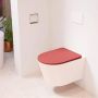 Mondiaz LAVIE wandclosetpack 36x53cm diepspoel rimless Rosee (roze) softclose quick-release toiletzitting Fire (rood) LAVIEsetRosFir - Thumbnail 2
