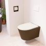 Mondiaz LAVIE wandclosetpack 36x53cm diepspoel rimless Rust (bruin) softclose quick-release toiletzitting Linen (offwhite) LAVIEsetRusLin - Thumbnail 2