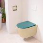 Mondiaz LAVIE wandclosetpack 36x53cm diepspoel rimless Sand (beige) softclose quick-release toiletzitting Smag (blauw) LAVIEsetSanSma - Thumbnail 2
