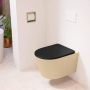 Mondiaz LAVIE wandclosetpack 36x53cm diepspoel rimless Sand (beige) softclose quick-release toiletzitting Urban (zwart) LAVIEsetSanUrb - Thumbnail 2