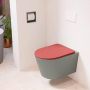 Mondiaz LAVIE wandclosetpack 36x53cm diepspoel rimless Smoke (grijs) softclose quick-release toiletzitting Fire (rood) LAVIEsetSmoFir - Thumbnail 2