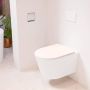 Mondiaz LAVIE wandclosetpack 36x53cm diepspoel rimless Talc (offwhite) softclose quick-release toiletzitting Rosee (roze) LAVIEsetTalRos - Thumbnail 2