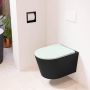Mondiaz LAVIE wandclosetpack 36x53cm diepspoel rimless Urban (zwart) softclose quick-release toiletzitting Greey (grijs) LAVIEsetUrbGre - Thumbnail 2