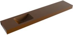 Mondiaz LEAF Rust vrijhangende wastafel 230cm Positie wasbak links rand 12cm 6011454549568