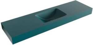 Mondiaz LEAF Smag vrijhangende wastafel 160cm midden rand 12cm 6017321568526