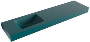 Mondiaz LEAF Smag vrijhangende wastafel 180cm Positie wasbak links rand 12cm 6017317656619