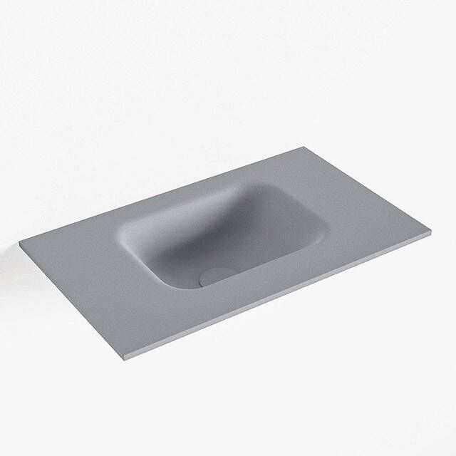Mondiaz LEX Fontein 50x30x0.9cm wasbak midden zonder kraangaten voor toiletmeubel Solid surface Plata F51104Plata