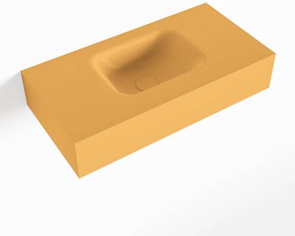 Mondiaz LEX Opbouwwastafel 60x30x12cm 0 kraangaten wasbak midden Solid Surface mat F52107Ocher