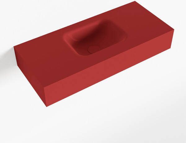 Mondiaz LEX Opbouwwastafel 70x30x12cm 0 kraangaten wasbak midden Solid Surface mat F52110Fire
