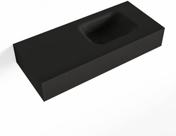 Mondiaz LEX Opbouwwastafel 70x30x12cm 0 kraangaten wasbak rechts Solid Surface Urban mat F52112Urban