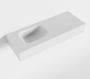 Mondiaz LEX Opbouwwastafel 80x30x12cm 0 kraangaten wasbak links Solid Surface Talc mat F52114Talc - Thumbnail 2