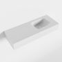 Mondiaz LEX Opbouwwastafel 80x30x12cm 0 kraangaten wasbak rechts Solid Surface Talc mat F52115Talc - Thumbnail 2