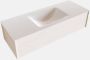 Zaro Lush onderkast 120cm in kleur UNDERLAYMENT met 1 lade Push tot open geschikt voor gecentreerde wastafel. Compleet met solid surface wastafel cloud M35162met 1 kraangat(en) - Thumbnail 1
