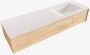 Zaro Lush onderkast 150cm in kleur WASHED OAK met 1 lade Push tot open geschikt voor rechtse wastafel. Compleet met solid surface wastafel cloud M35218met 1 kraangat(en) - Thumbnail 1