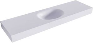 Mondiaz MOON Cale vrijhangende wastafel 160cm midden rand 12cm XM49971Cale